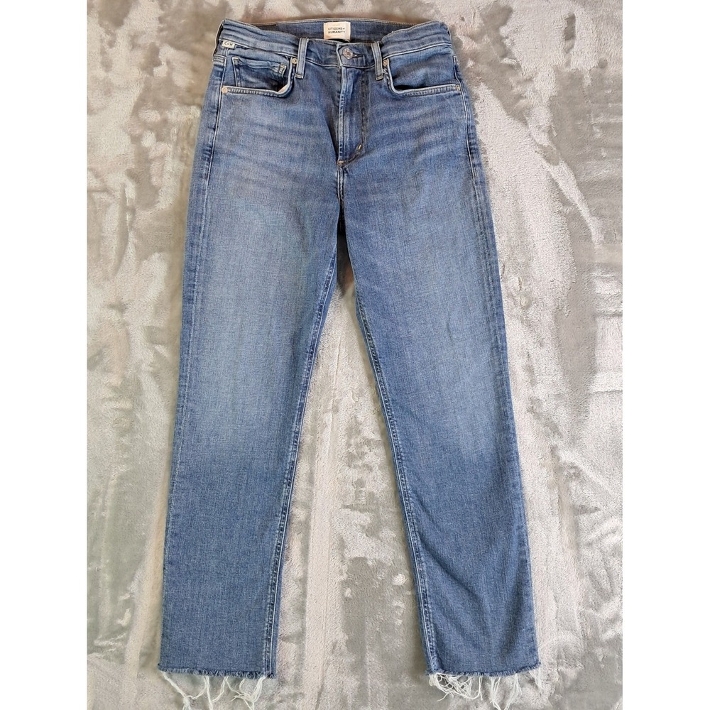 CITIZENS OF HUMANITY Isola Cropped Boot Jeans Size 26 Premium Vintage Raw Hem
